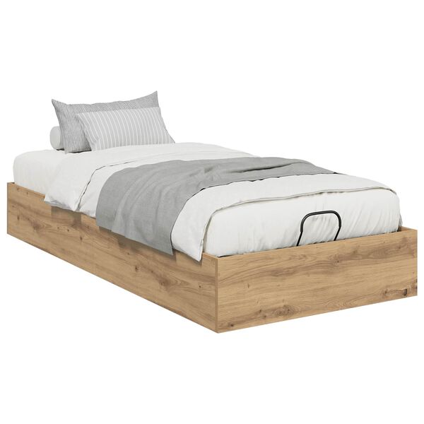 vidaXL Ottoman Bed Frame Artisan Oak 90 x 200 cm Engineered Wood