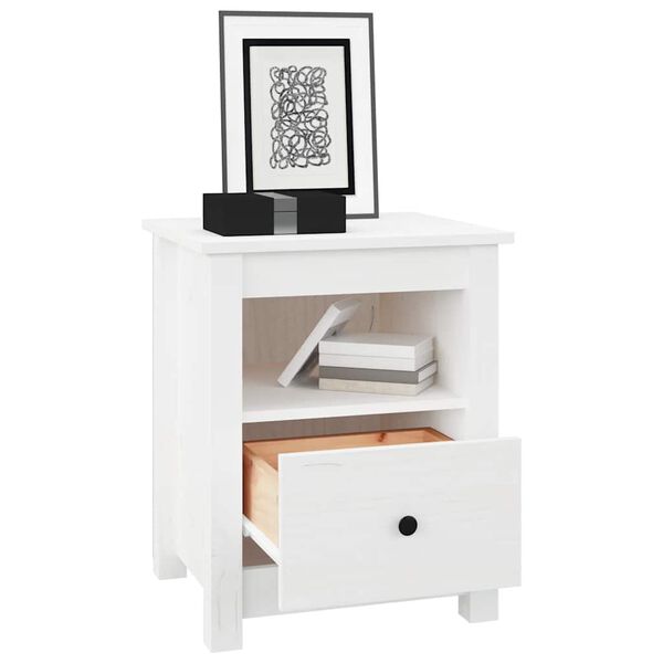 vidaXL Bedside Cabinets 2 pcs White 40x35x49 cm Solid Wood Pine