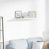 vidaXL Floating Wall Shelf High Gloss White 80x23.5x3.8 cm MDF
