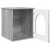 vidaXL Cat House Grey Sonoma 53 x 52 x 62 cm Engineered Wood