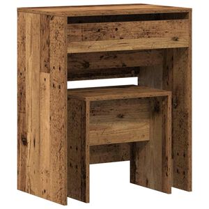 vidaXL Dressing Table 2 pcs Old Wood 60 x 40 x 75 cm Engineered Wood