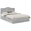 vidaXL Storage Bed Adjustable Grey Sonoma 150 x 200 cm Engineered Wood