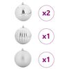 vidaXL Christmas Bauble Set 4 pcs Silver Plastic