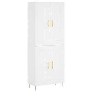 vidaXL Highboard White 69,5x34x180 cm Engineered Wood