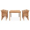 vidaXL 7 Piece Garden Dining Set Solid Teak Wood