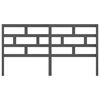 vidaXL Bed Headboard Grey 186x4x100 cm Solid Wood Pine