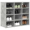 vidaXL Shoe Cabinet Concrete grey 77.5 x 30 x 67 cm Engineered Wood