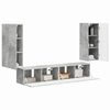 vidaXL TV Wall Cabinet Set 4 pcs Concrete Grey Engineered Wood