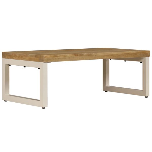 vidaXL Coffee Table 100x50x35 cm Solid Mango Wood and Steel