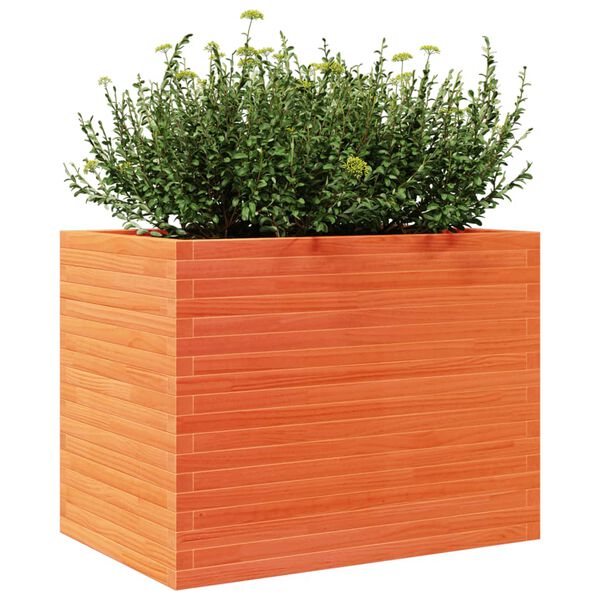 vidaXL Garden Planter Wax Brown 90x60x68.5 cm Solid Wood Pine
