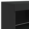 vidaXL Sideboard with LED Lights Black 163x37x67 cm