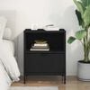 vidaXL Bedside Cabinet Black 49 x 36 x 61 cm Engineered wood