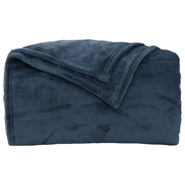 vidaXL Throw Blanket Navy Blue 240 x 270 cm Fleece