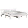vidaXL Bed Frame with Headboard White 180 x 200 cm Solid Pine Wood