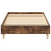 vidaXL Bed Frame No Mattress Smoked Oak 100x200 cm Engineered Wood