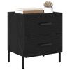 vidaXL Bedside Cabinet Black Oak 40 x 35 x 47.5 cm Engineered Wood