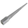 vidaXL Ground Spikes 6 pcs Silver 7x7x75 cm Galvanised Steel