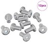 vidaXL Lock Screw Plain 12 pcs Silver M6 x 12 mm Steel