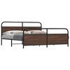 vidaXL Metal Bed Frame without Mattress Brown Oak 183x213 cm