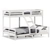 vidaXL Bunk Bed without Mattress 90x200/140x200 cm White Solid Wood