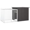 vidaXL Chicken Cage | Anthracite | Galvanised steel | 200 x 91 x 100 cm
