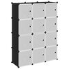vidaXL Storage Cube Organiser | Black | PP plastic, steel | Medium | Modular
