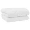 vidaXL Duvet with Pillows 3 pcs White Microfiber and Down Feather