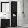 vidaXL Bathroom Cabinet Set TULUM Black 37 x 31.5 x 203 cm