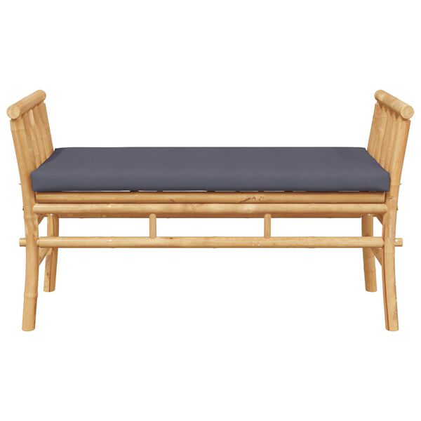 vidaXL Garden Bench with Cushion Brown 110 x 38 x 65cm Bamboo