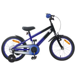 vidaXL Kids Bike 16 Inches for 4-6 Years Old Blue Black