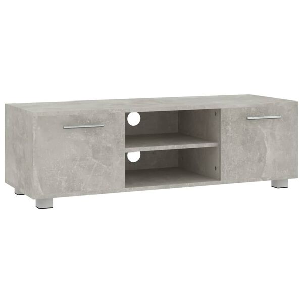 vidaXL TV Cabinet Concrete Grey 110x40x35 cm Engineered Wood