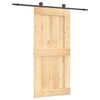 vidaXL Sliding Door with Hardware Set 95x210 cm Solid Wood Pine