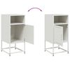 vidaXL Bedside Cabinet White 36x39x78 cm Steel