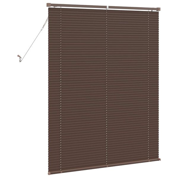 vidaXL Venetian Blind Manual Dark Brown with Pattern 150 x 110 cm PVC
