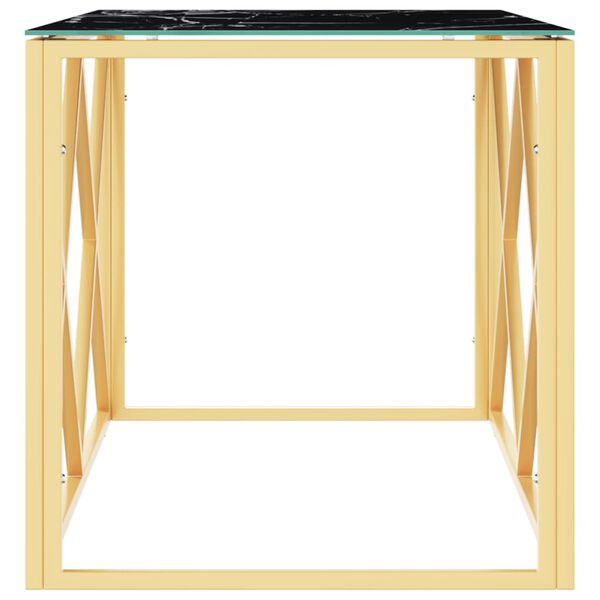 vidaXL Coffee Table 110x45x45 cm Stainless Steel and Glass