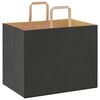vidaXL Paper Bags 250 pcs with Handles Black 32x22x24 cm