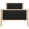 vidaXL Bed frame Brown and black 90 x 200 cm Solid pine wood