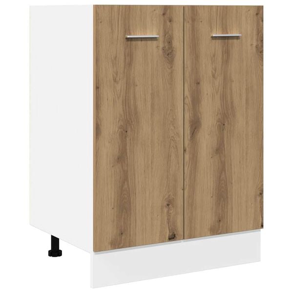 vidaXL Bottom Cabinet Lyon Artisan Oak 60x46x81.5 cm Engineered Wood