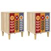 vidaXL Bedside Cabinet ESSEN 2 pcs Sonoma Oak 36 x 33 x 50 cm