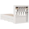 vidaXL Bookcase Bed without Mattress White 90x200 cm Solid Wood Pine