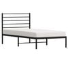 vidaXL Metal Bed Frame without Mattress with Headboard Black 100x190cm