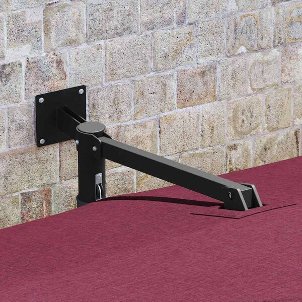 vidaXL Garden Parasol Red and Black 248.5 x 247.5 x 160 cm