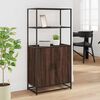 vidaXL Highboard Brown Oak 68x35x139 cm Engineered Wood and Metal