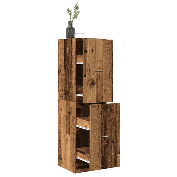 vidaXL Apothecary Cabinet&nbsp;Old Wood 40x41x144.5 cm Engineered Wood