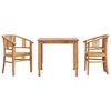 vidaXL 3 Piece Garden Dining Set Solid Wood Teak