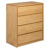 vidaXL Drawer Cabinet SAUDA Oak 76.5x39x91 cm Solid Wood Pine