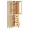 vidaXL Highboard Sonoma Oak 69.5x34x180 cm Engineered Wood