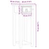 vidaXL Plant Stand White 30 x 30x 73 cm Solid Pine Wood