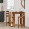 vidaXL Bar Table with Shelf Old Wood 102x50x103.5 cm Engineered Wood