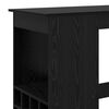 vidaXL Bar Table Black Oak 90 x 47.5 x 103.5 cm Engineered Wood